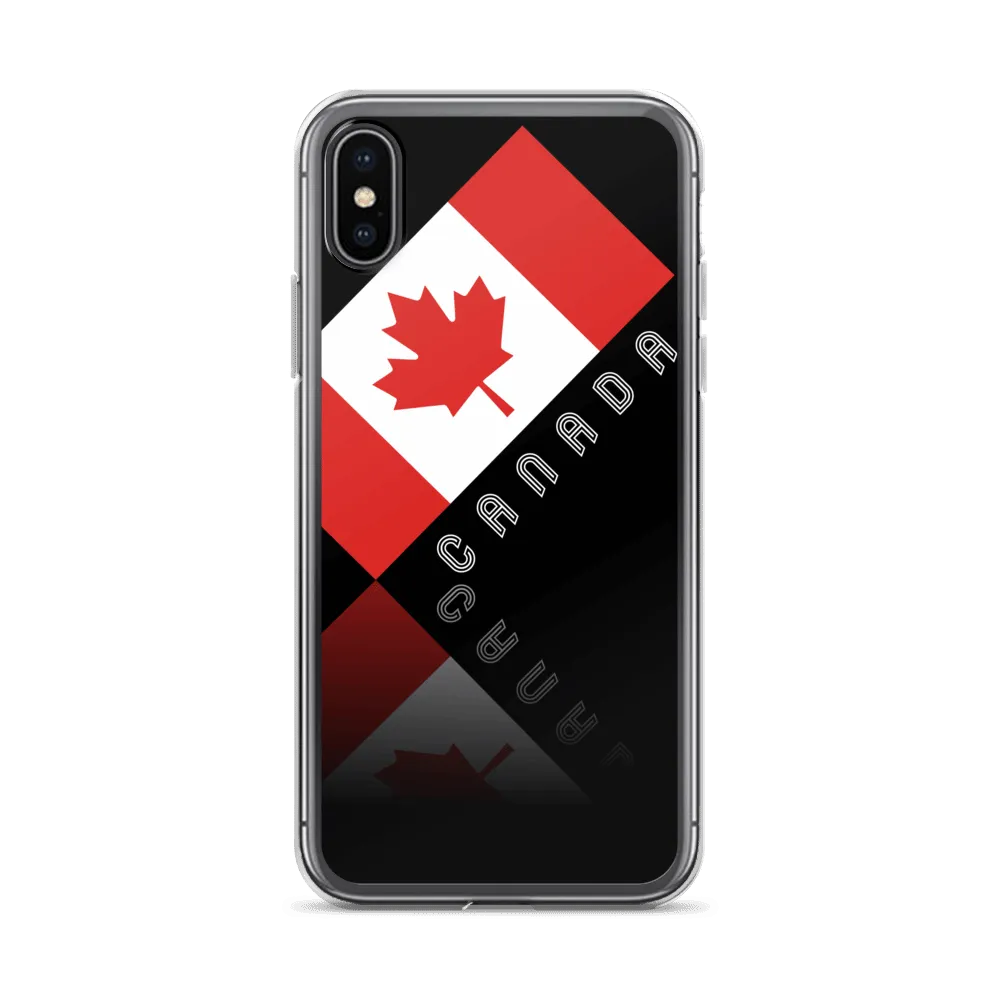 Elegant Maple Leaf Canada iPhone Black Case