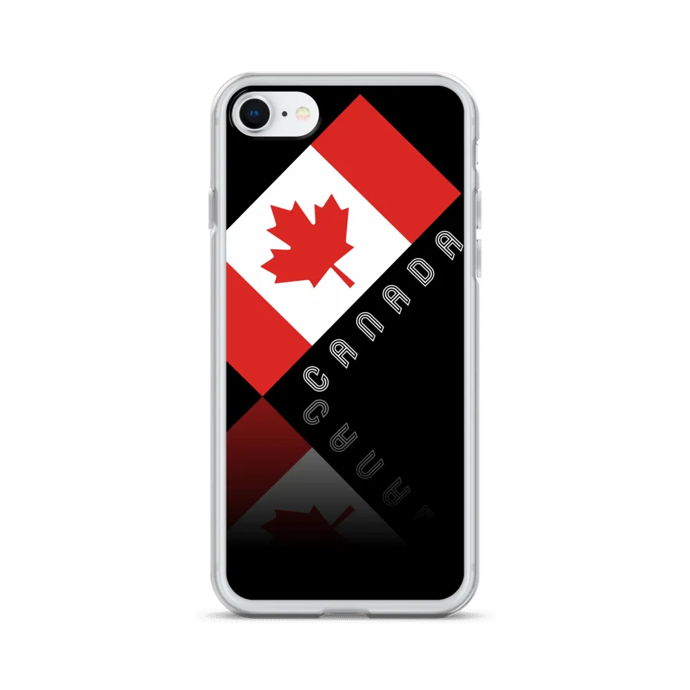 Elegant Maple Leaf Canada iPhone Black Case