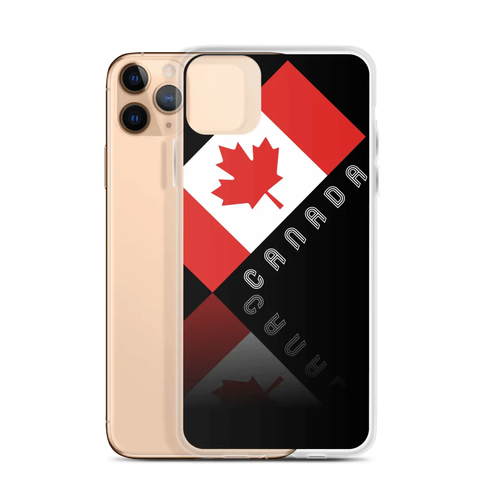 Elegant Maple Leaf Canada iPhone Black Case