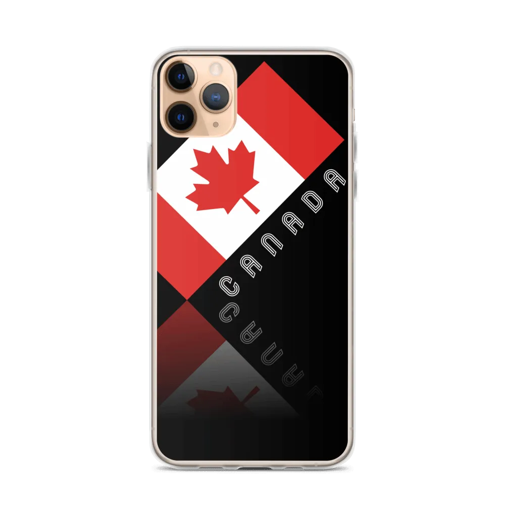 Elegant Maple Leaf Canada iPhone Black Case