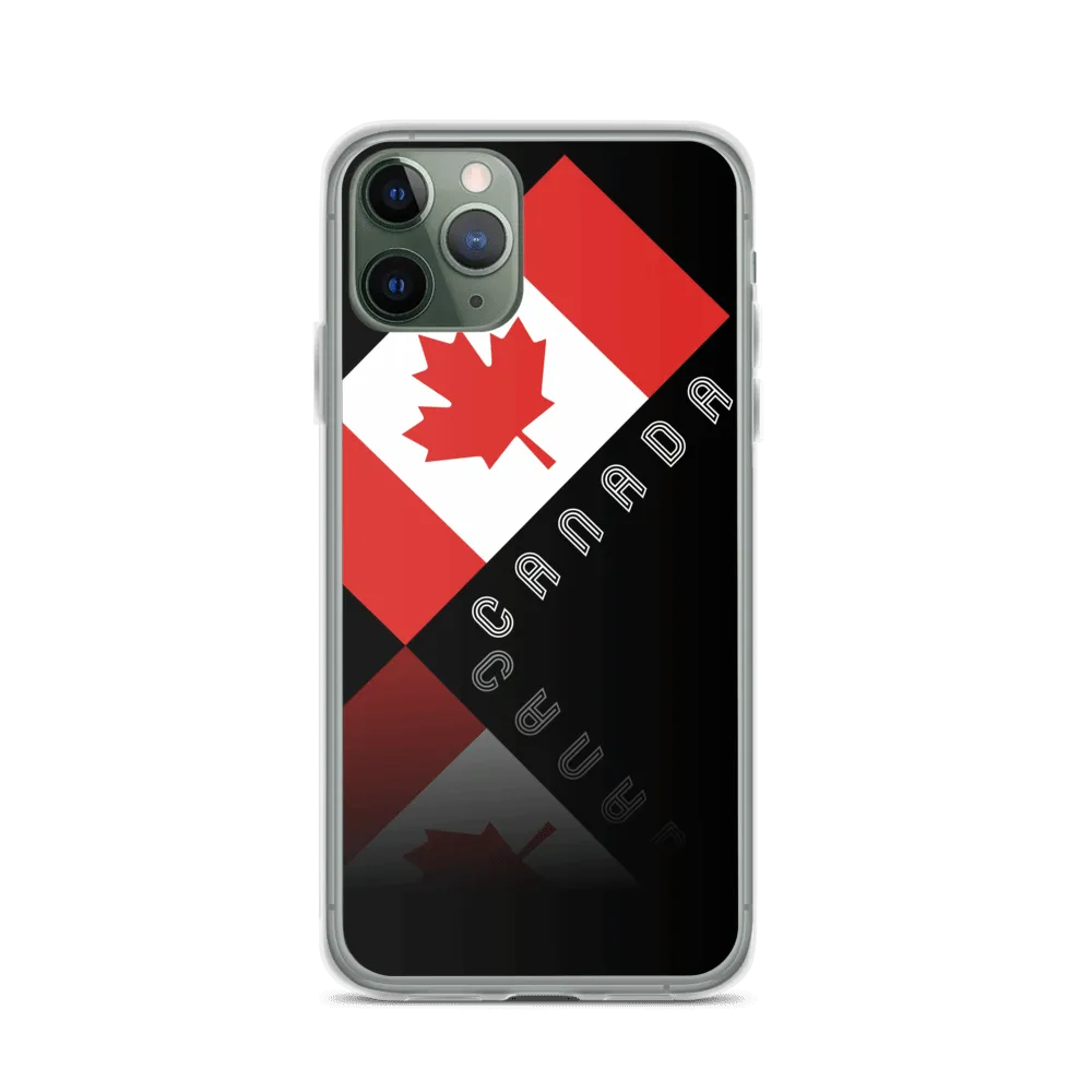 Elegant Maple Leaf Canada iPhone Black Case