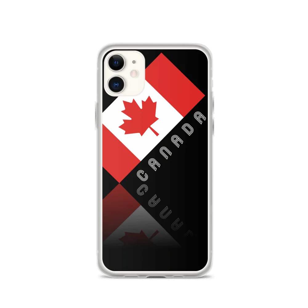 Elegant Maple Leaf Canada iPhone Black Case