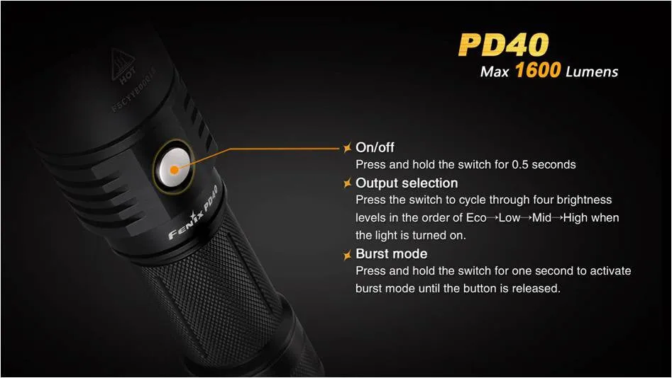 Fenix PD40 LED Flashlight