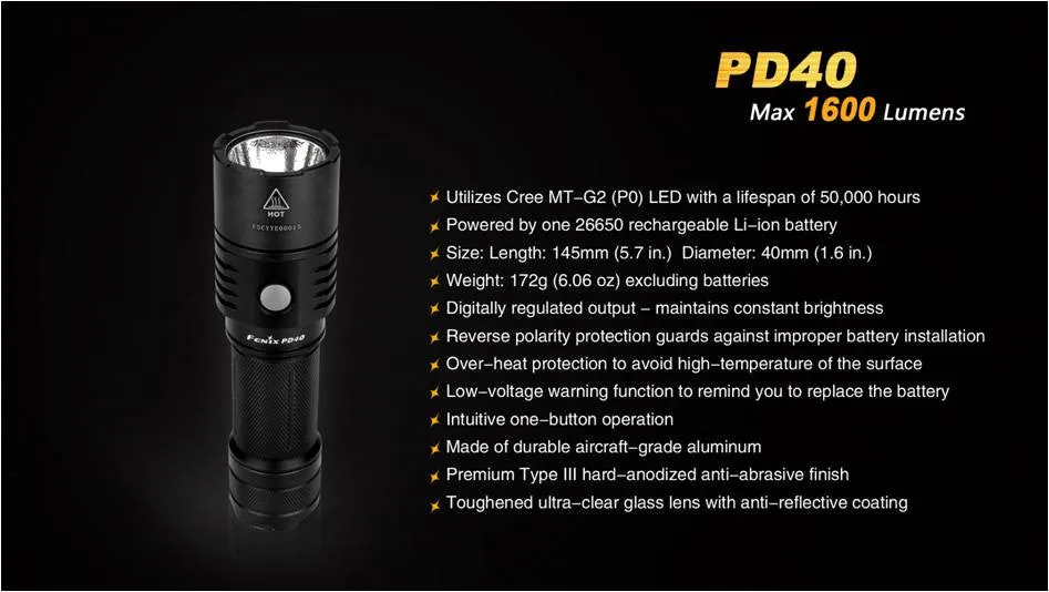 Fenix PD40 LED Flashlight