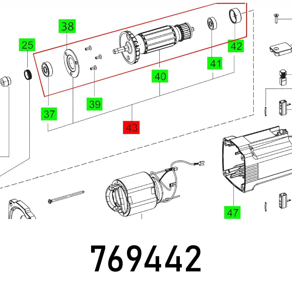 FESTOOL ARMATURE SET RG 130 E-PLUS ET-BG FES769442