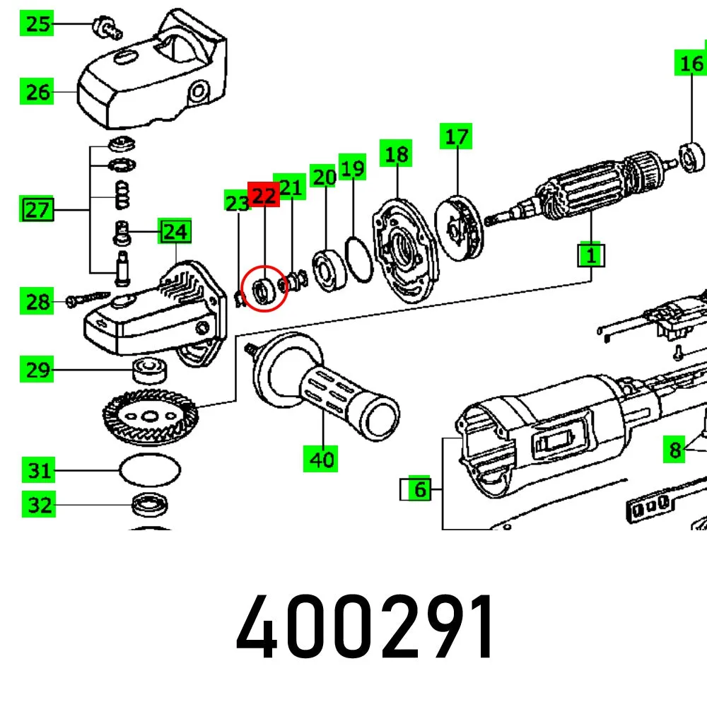 Festool, Ball Bearing 6901 Vvcm Ns7 Din 625, FES400291