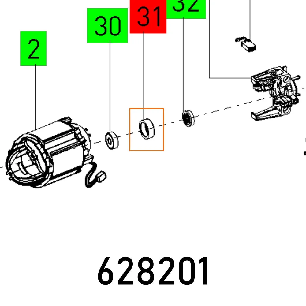 FESTOOL BEARING BUSH AGP 125-14 CQ FES628201