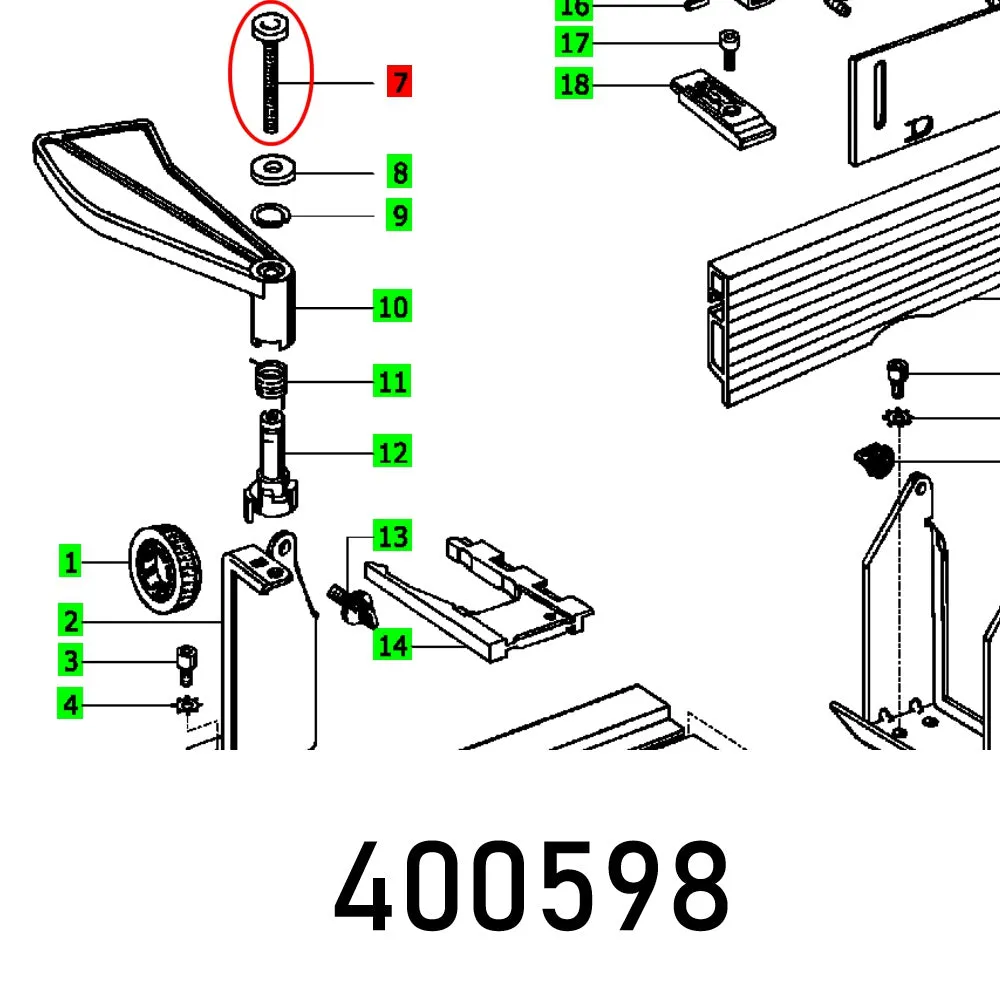 Festool, Ch. Head Screw Din 912-M6X60-8.8, FES400598