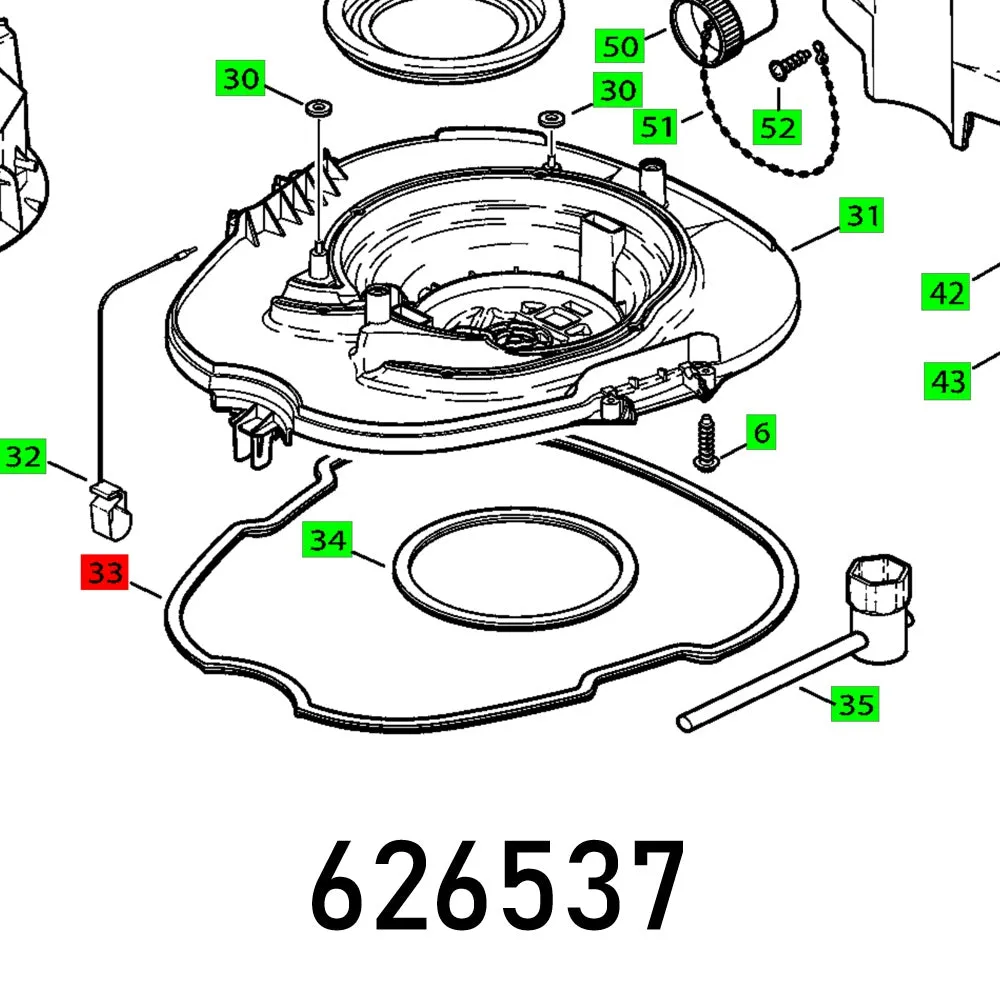 FESTOOL GASKET FOR CON. VCP 450 E-L FES626537