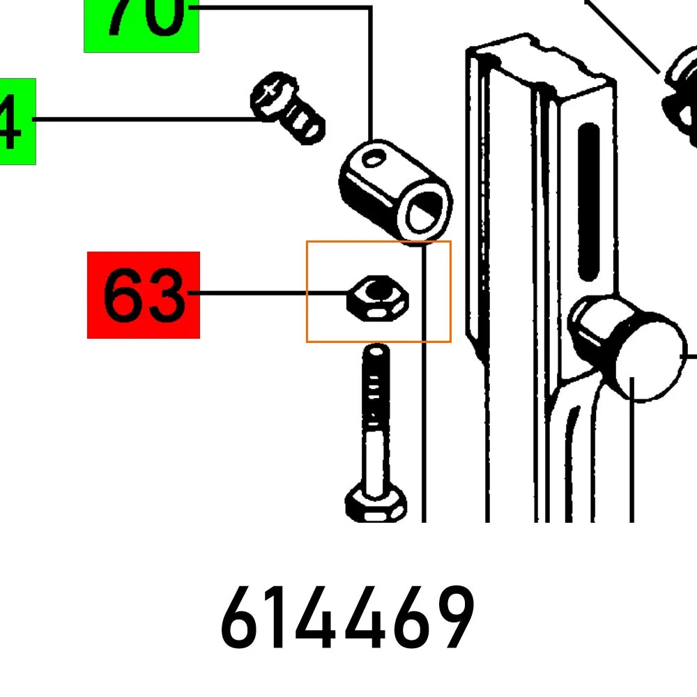 FESTOOL NUT M6 FES614469