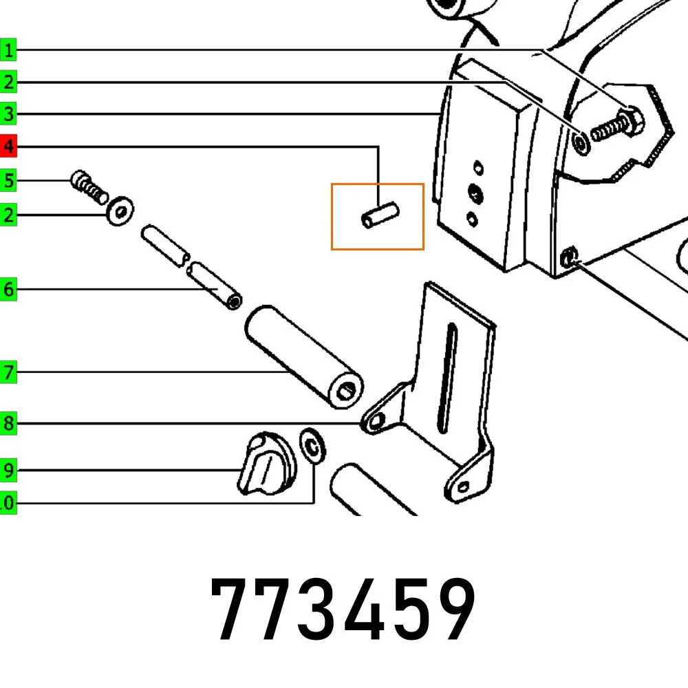 FESTOOL PIN COUNTERSUNK DIN 1472-6X10-ST FES773459