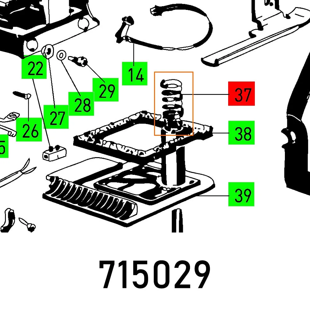 FESTOOL SPRING DIN 2098-2,25x19,50x32,0 FES715029