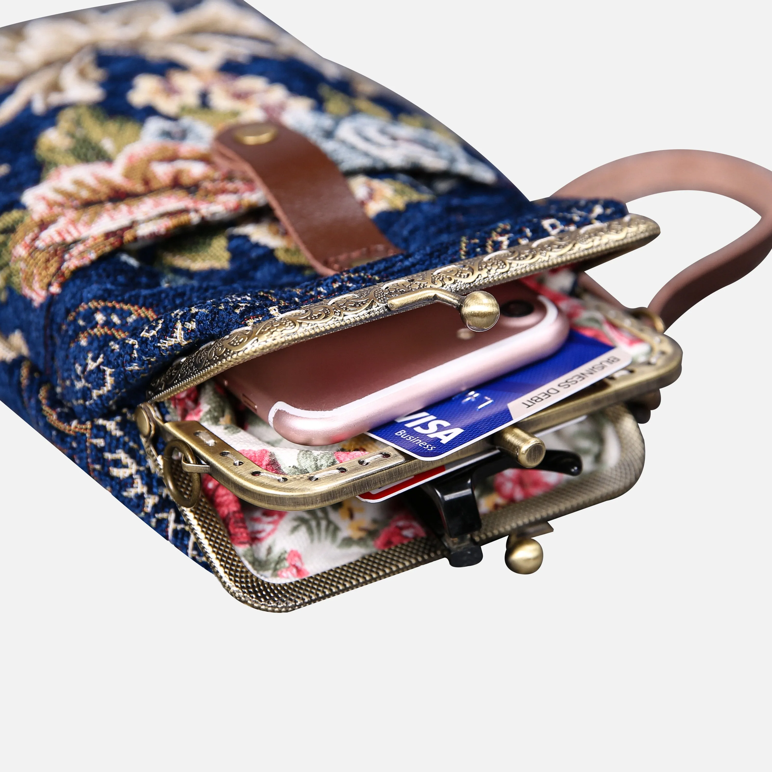 Floral Blue Carpet Phone Case