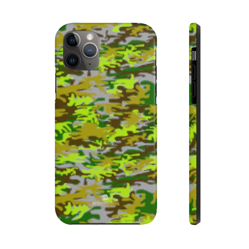 Gray Green Camo iPhone Case, Camouflage Case Mate Tough Samsung Galaxy Phone Cases