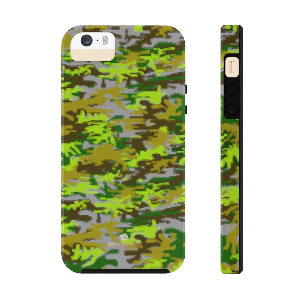 Gray Green Camo iPhone Case, Camouflage Case Mate Tough Samsung Galaxy Phone Cases