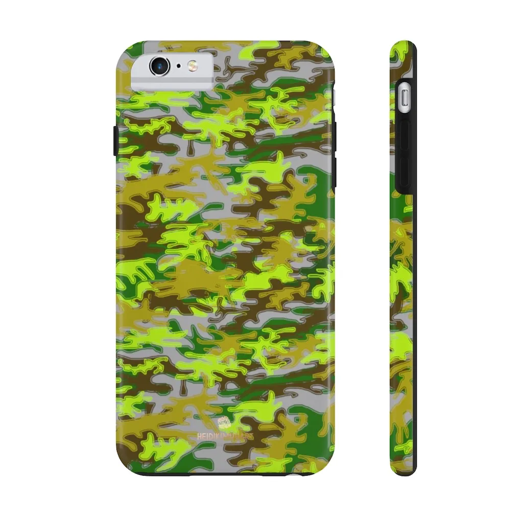 Gray Green Camo iPhone Case, Camouflage Case Mate Tough Samsung Galaxy Phone Cases