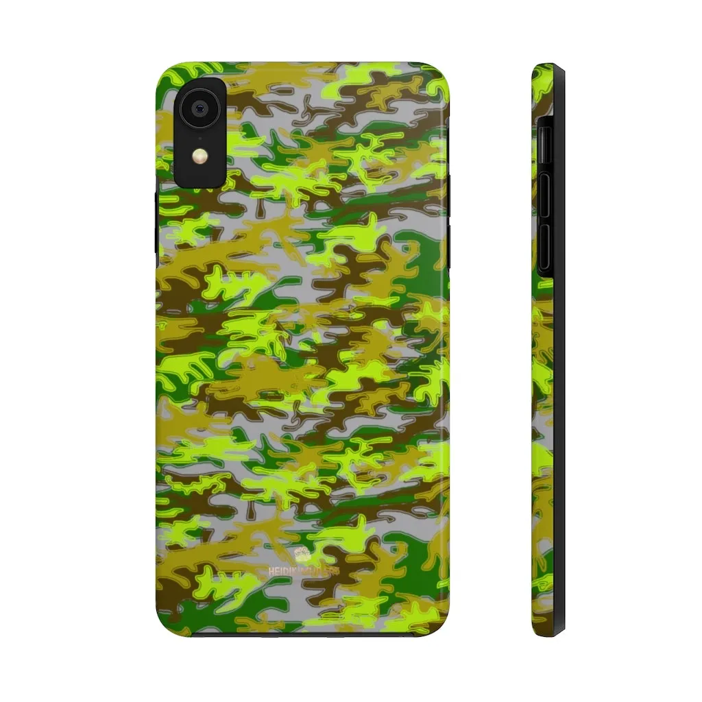 Gray Green Camo iPhone Case, Camouflage Case Mate Tough Samsung Galaxy Phone Cases