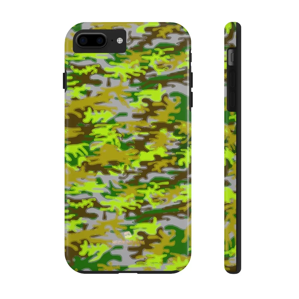 Gray Green Camo iPhone Case, Camouflage Case Mate Tough Samsung Galaxy Phone Cases