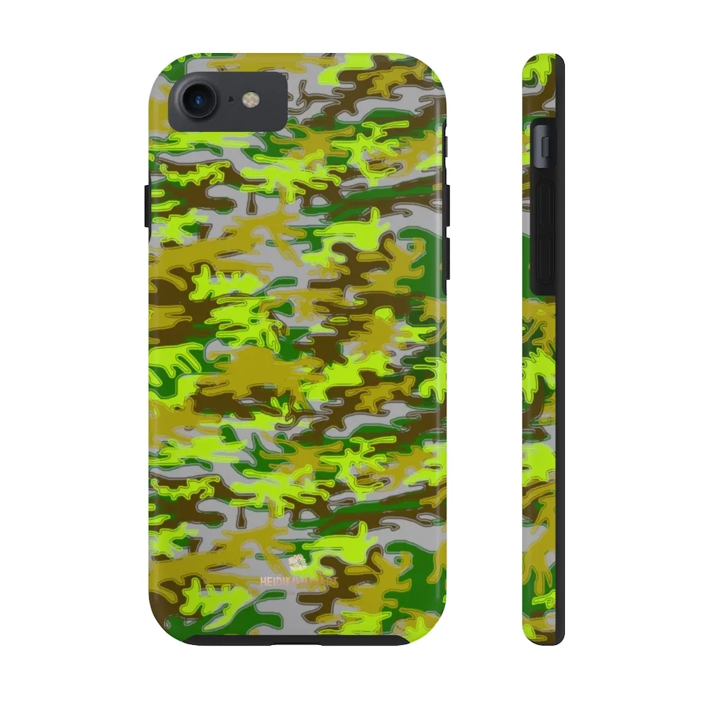 Gray Green Camo iPhone Case, Camouflage Case Mate Tough Samsung Galaxy Phone Cases