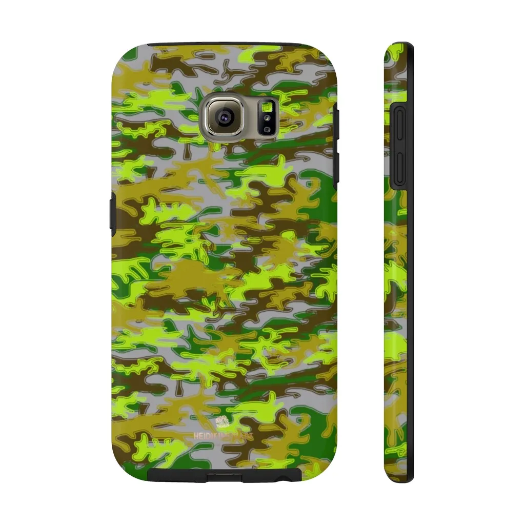 Gray Green Camo iPhone Case, Camouflage Case Mate Tough Samsung Galaxy Phone Cases