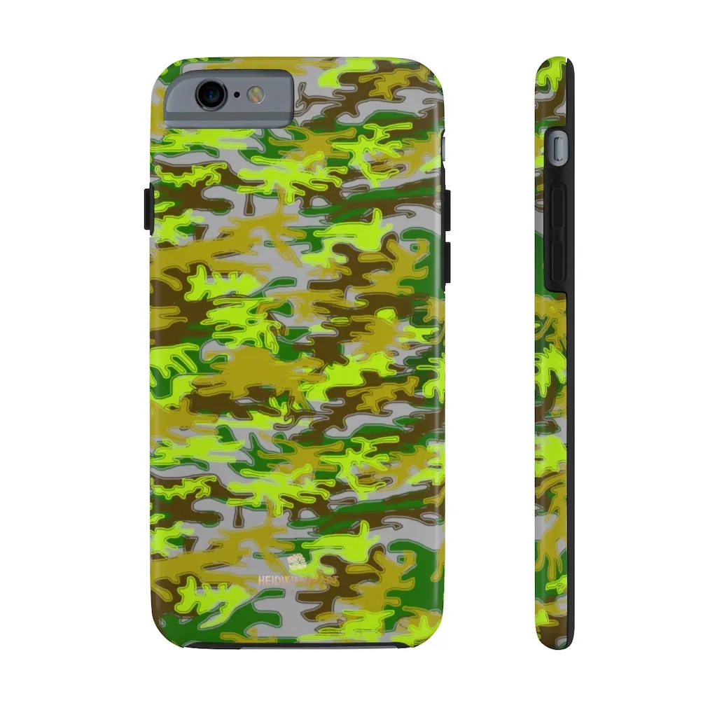 Gray Green Camo iPhone Case, Camouflage Case Mate Tough Samsung Galaxy Phone Cases