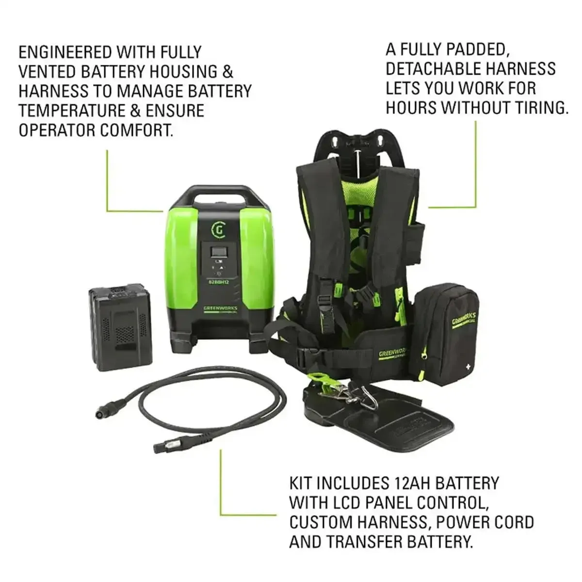 Greenworks 82V 12Ah Backpack Battery