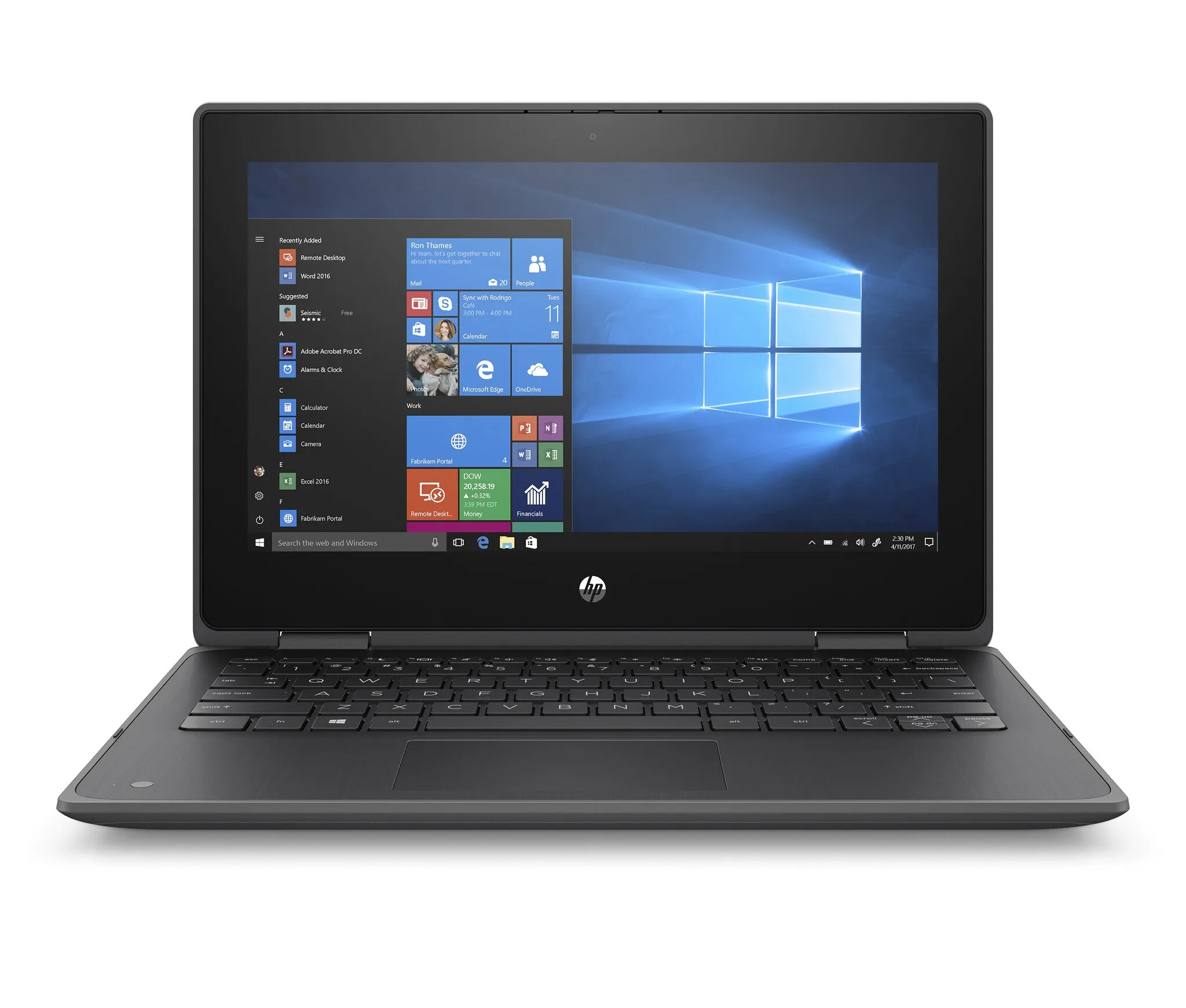 HP ProBook x360 11 G5 Hybrid (2-in-1) 29.5 cm (11.6") Touchscreen HD Intel® Celeron® N N4120 4 GB DDR4-SDRAM 128 GB SSD Wi-Fi 6 (802.11ax) Windows 10 Pro Grey