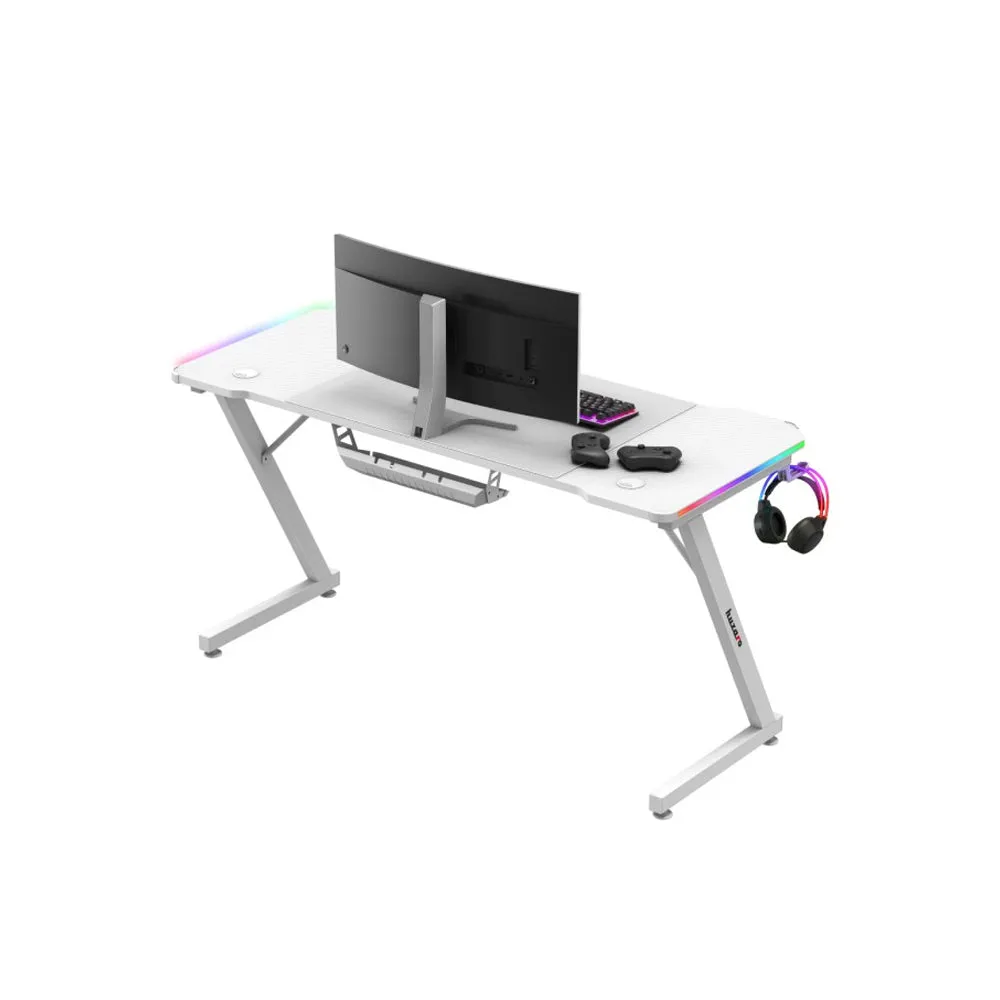 Huzaro Hero 3.3 White RGB Gaming Desk