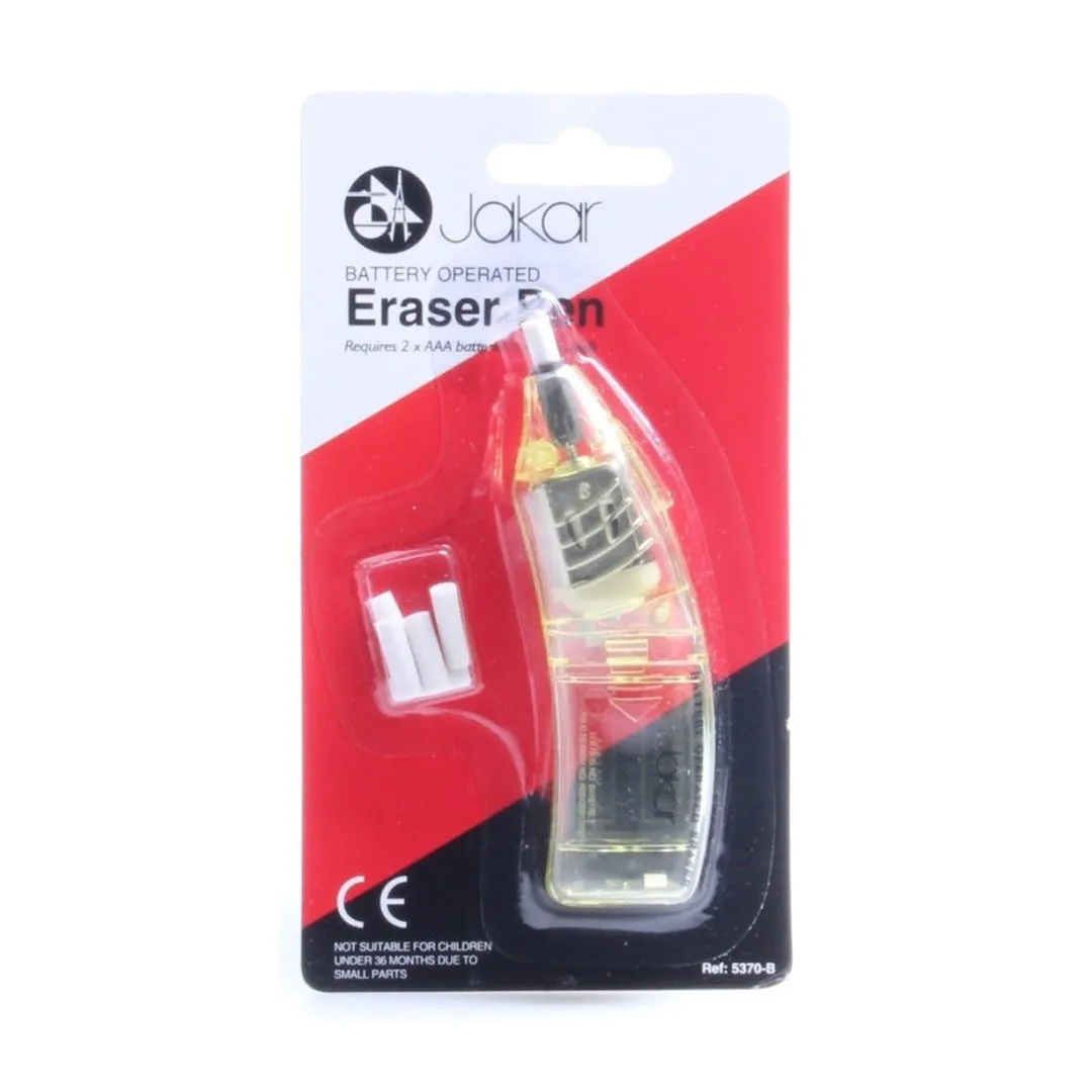 Jakar Battery operated eraser pen with 5 spare erasers