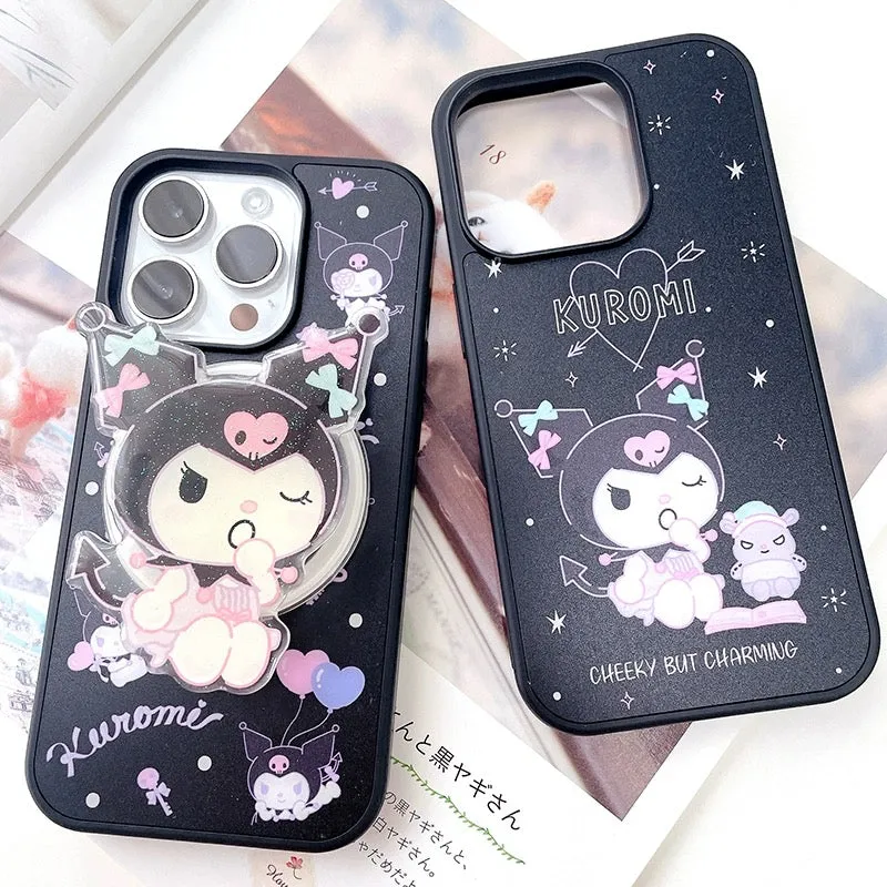 Japanese Cartoon Kuromi In Black iPhone Case 12 13 14 15 Pro Promax