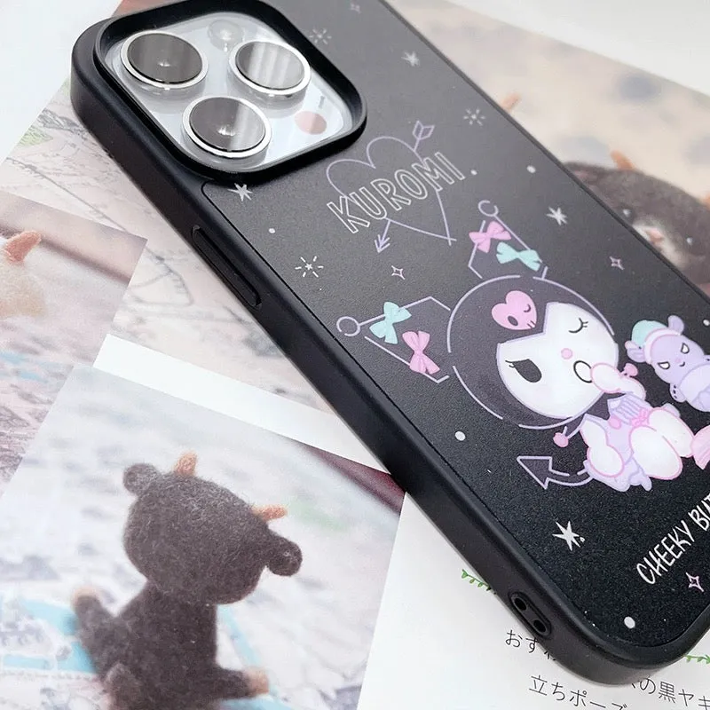 Japanese Cartoon Kuromi In Black iPhone Case 12 13 14 15 Pro Promax