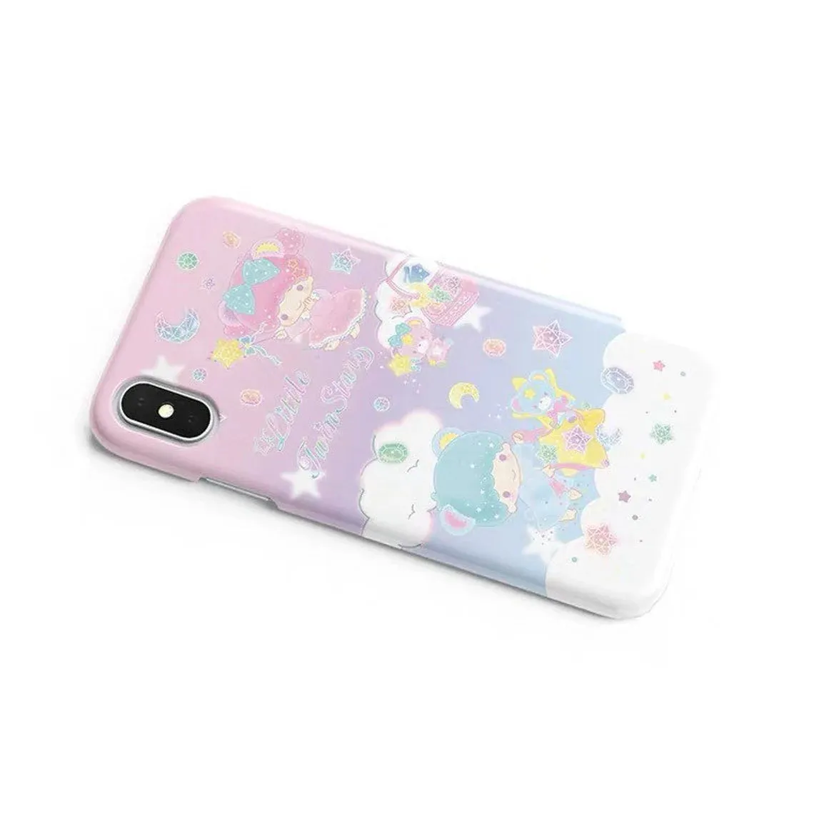 Japanese Cartoon Little Twin Stars on Clouds iPhone Case XS XR X 11 12 13 14 15 Pro Promax