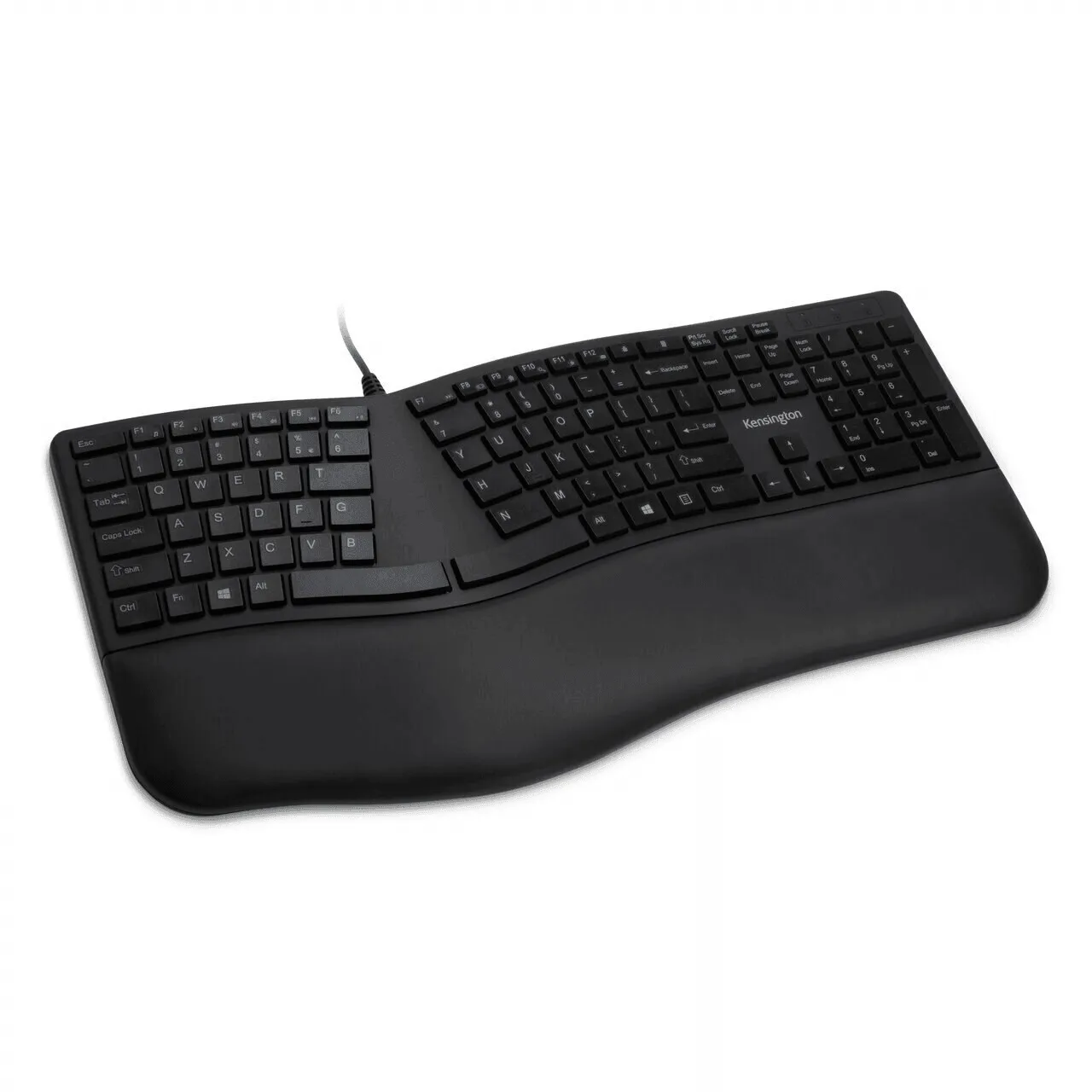 Kensington Dual Comfort Keyboard Split Keys Ergonomic Wired Wrist Rest