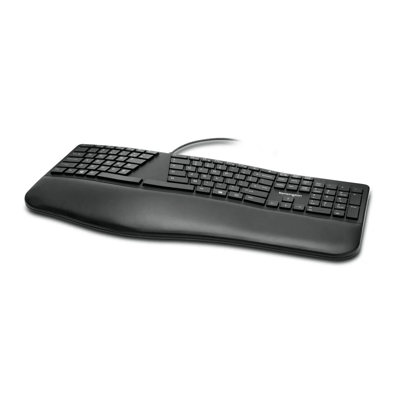 Kensington Dual Comfort Keyboard Split Keys Ergonomic Wired Wrist Rest