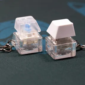 Keychain Switch Tester for Gaming Mechanical Keyboard with Keychain Transparent or White Keycap with Switch Help Relax people