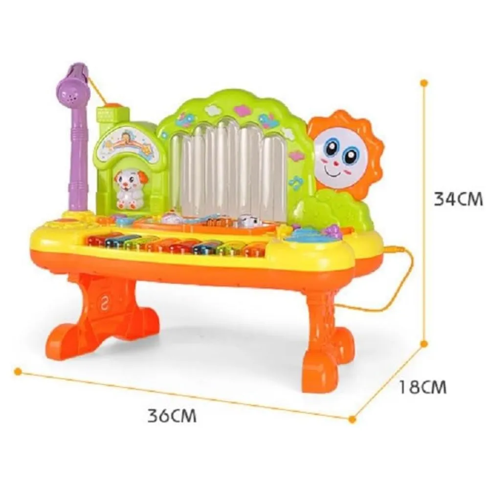 Kids Musical Spray Piano Keyboard with Mic & Stand - Gominimo