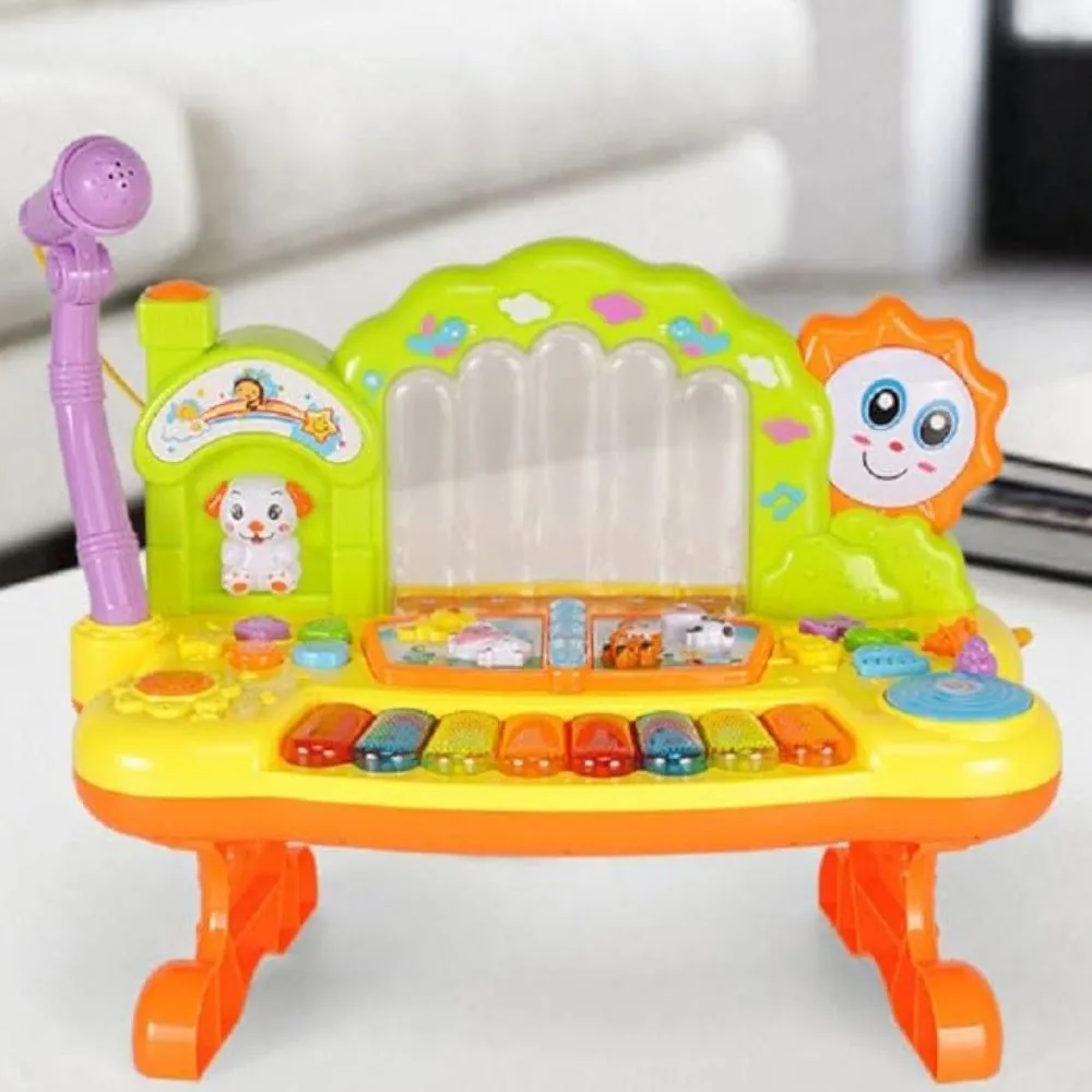 Kids Musical Spray Piano Keyboard with Mic & Stand - Gominimo