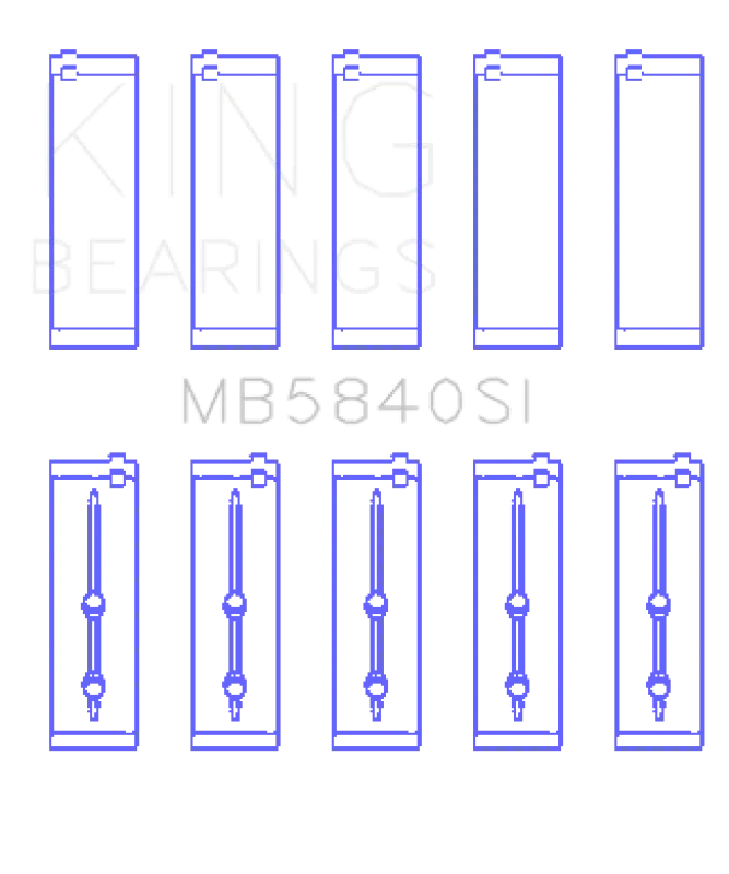 King Engine Bearings Chrysler/Dodge Gen 3 Hemi 5.7/6.1/6.4 (Size  0.75mm) Main Bearing Set