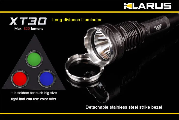 Klarus XT30 Dual Switch XM-L 820 Lumen LED Flashlight