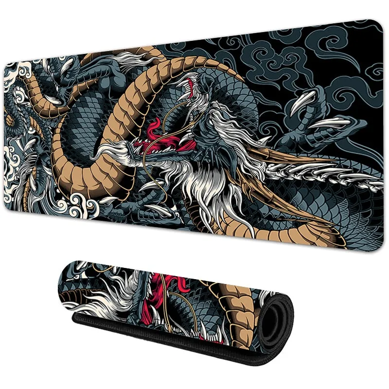 Large Game Mouse Pad Japanese Dragon Gaming Accessories