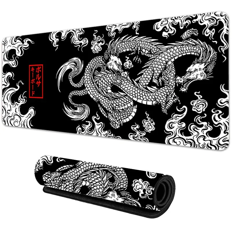 Large Game Mouse Pad Japanese Dragon Gaming Accessories