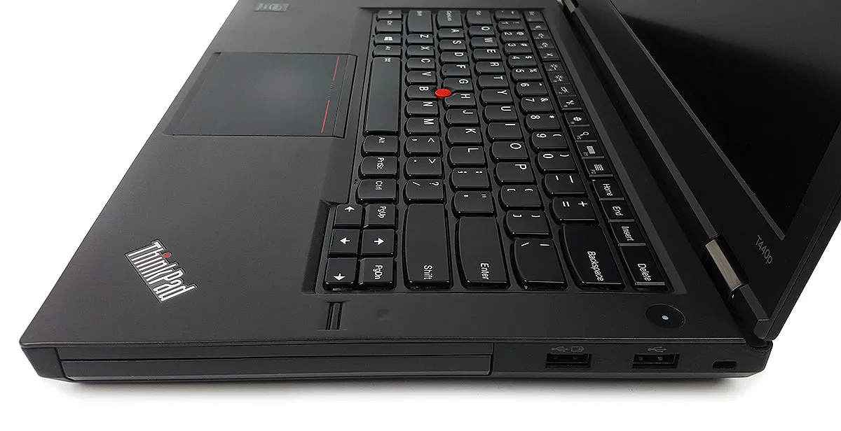 Lenovo ThinkPad T440p Business Laptop 14.1" HD (720p) | Core i5-4300m @ 2.60 GHz, (4th Gen) | 8GB RAM | 500GB HDD or 128GB SSD | Intel HD Graphics | Webcam   DVDRW | Bluetooth | Windows 10 Pro x64 | Certified Refurbished - 1 Year Warranty