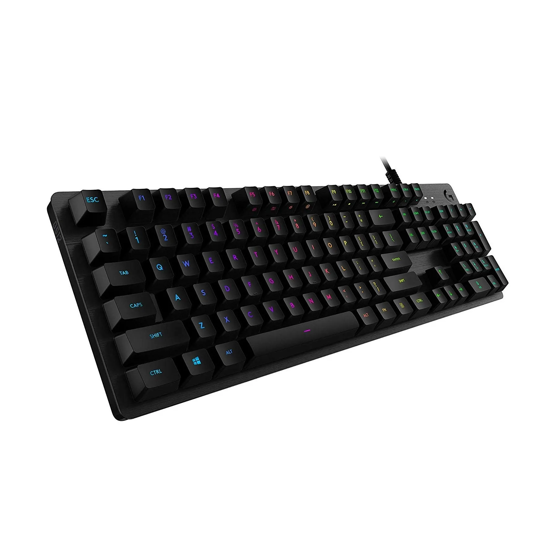 Logitech G512 CARBON Wired / Corded LIGHTSYNC RGB Mechanical Gaming Keyboard | Anti Ghosting | Personalize Lighting for Each Individual Key | Customize Lighting Effects | USB Passthrough Port | Aircraft Grade Aluminium