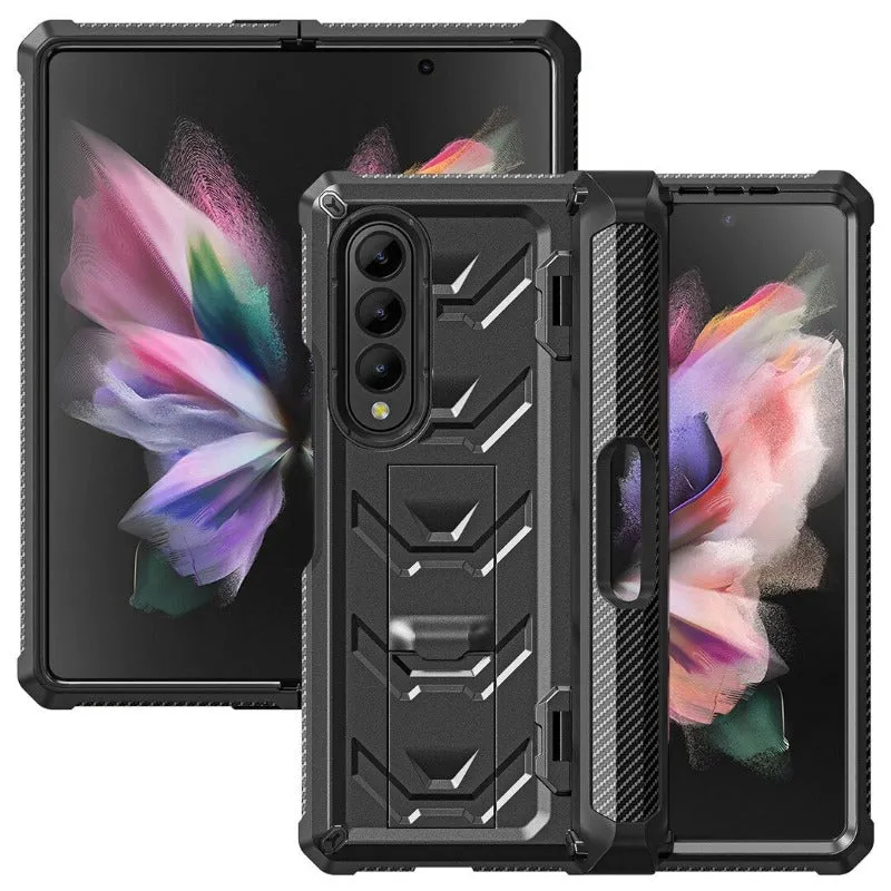 Magnetic Hinge Slide Pen Slot Case With Stand For Samsung Galaxy Z Fold 3 4