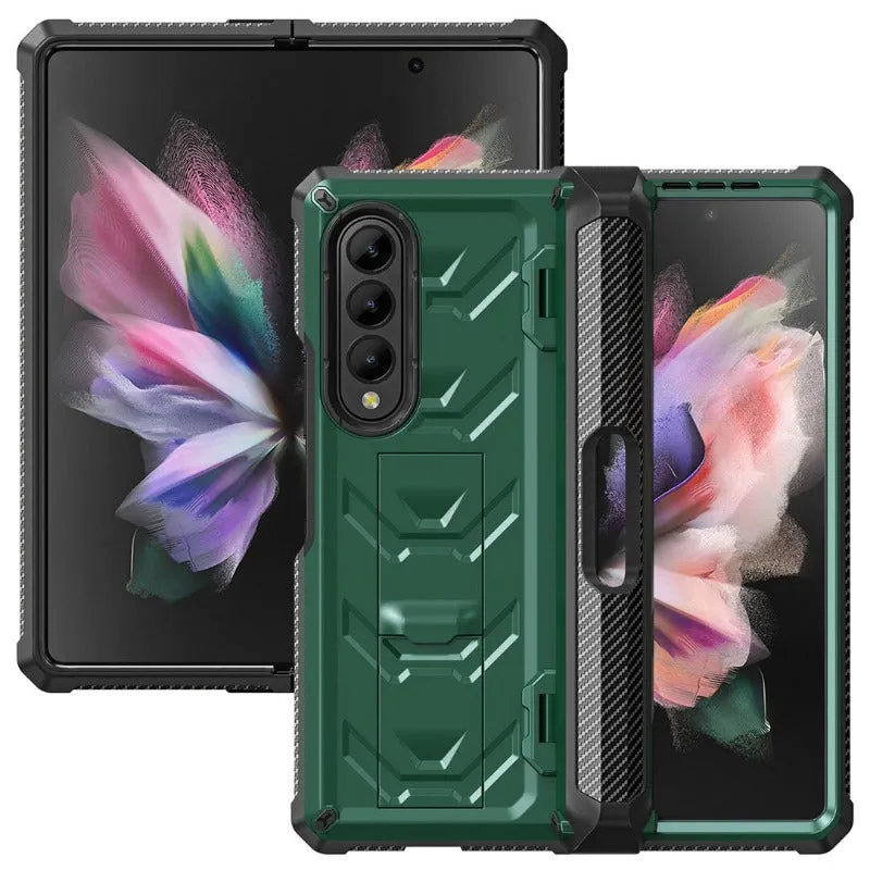 Magnetic Hinge Slide Pen Slot Case With Stand For Samsung Galaxy Z Fold 3 4