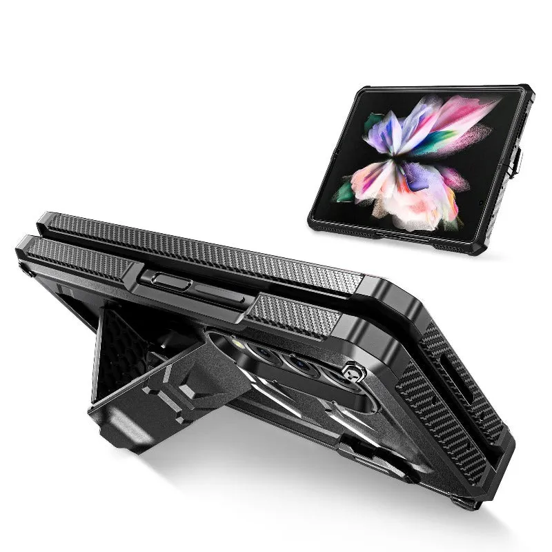 Magnetic Hinge Slide Pen Slot Case With Stand For Samsung Galaxy Z Fold 3 4