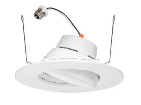 MaxLite 6-in 10W LED Adjustable Retrofit Downlight, White, CCT Selectable