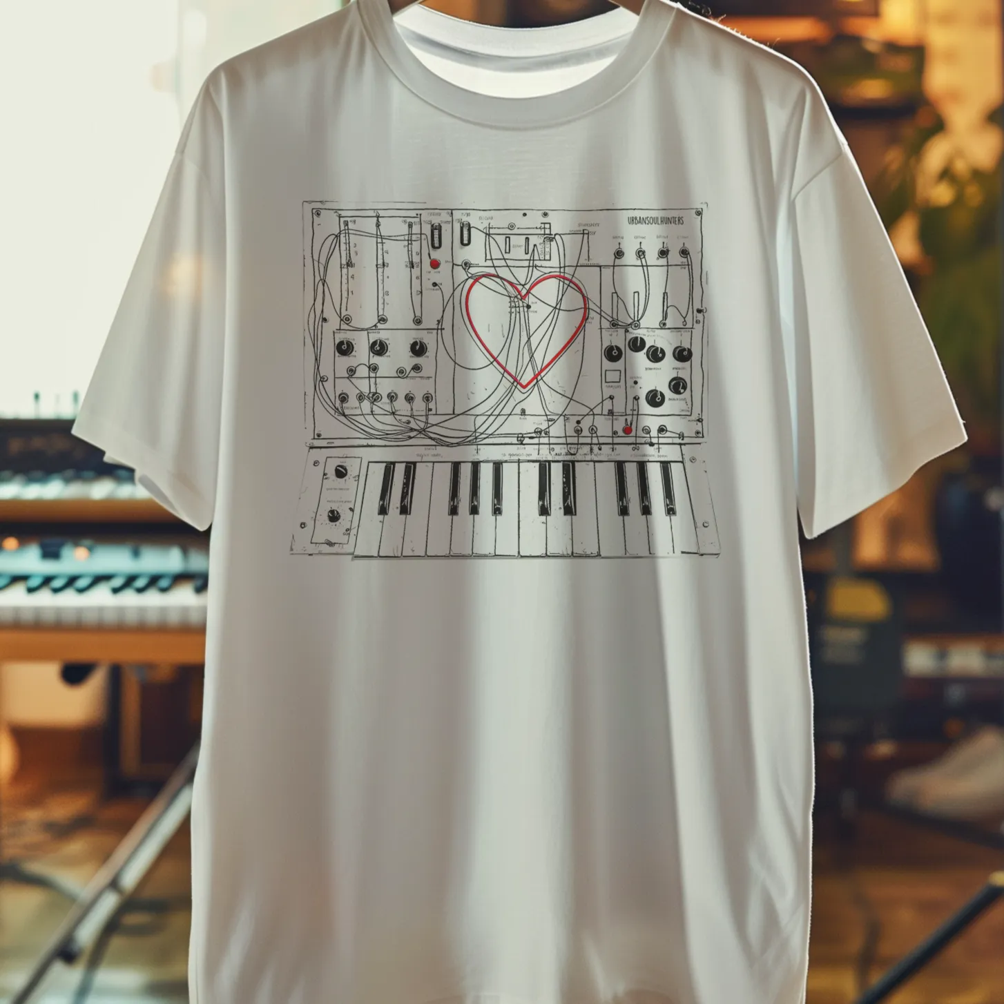 Modular Synth Love Heart T-Shirt