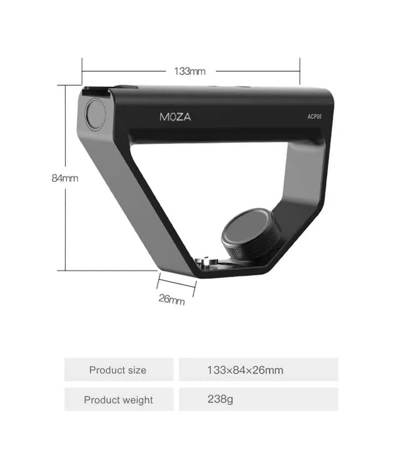 Moza ACP08 Unique Underslung Mini Handle for AirCross 2 Gimbal Stabilizer