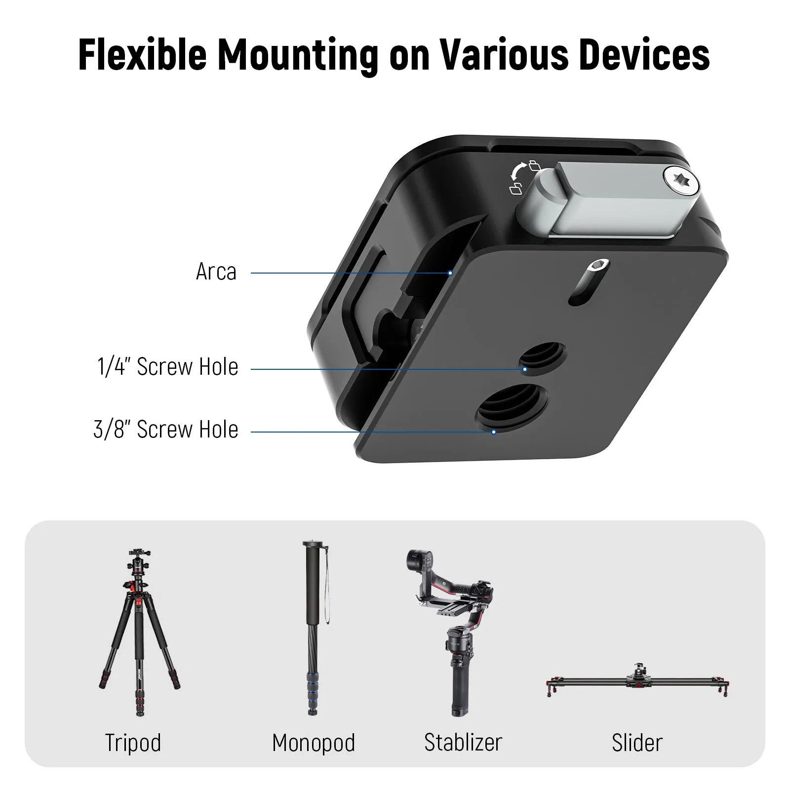 NEEWER CA009 Arca Type Quick Release Plate Kit